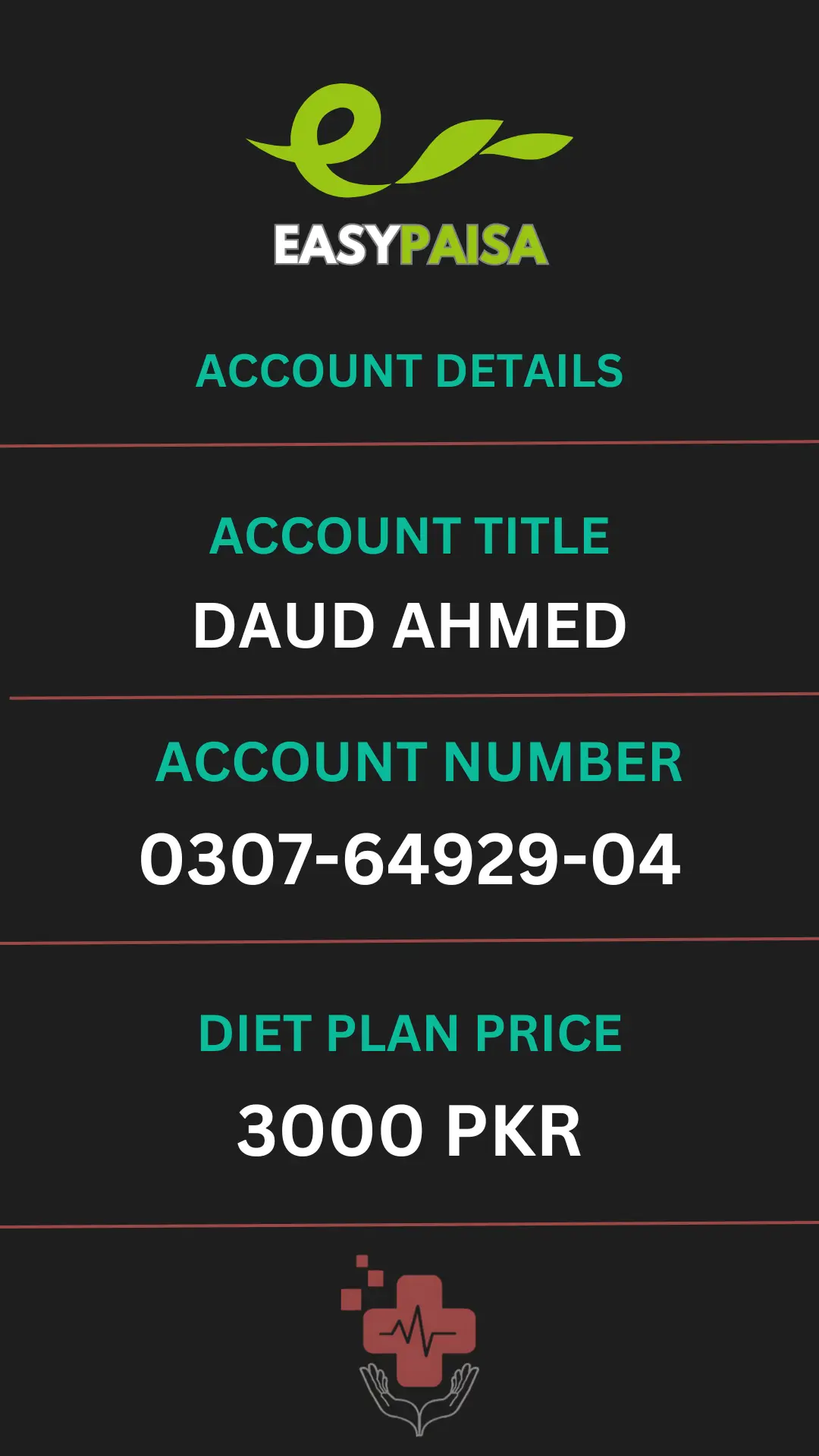 easypaisa account details